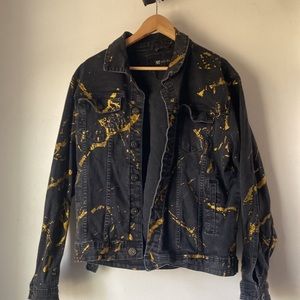 Waimea L Glitter Black Washed Denim Jacket